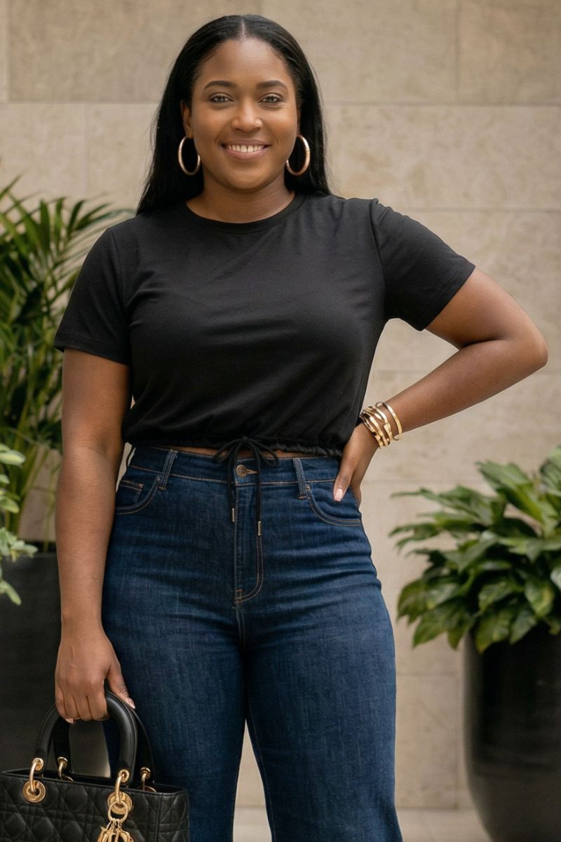 Chic Ease Drawstring Tee
