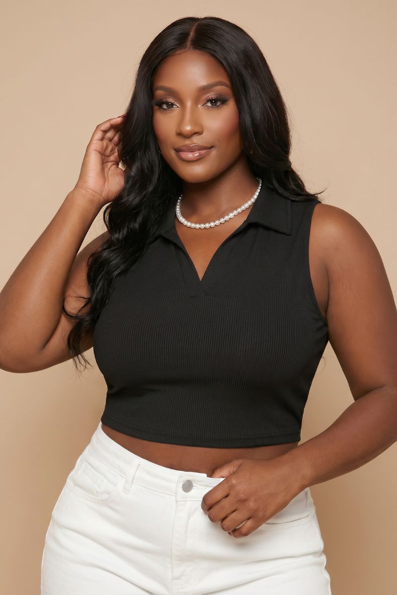 Essential Collared Crop Polo