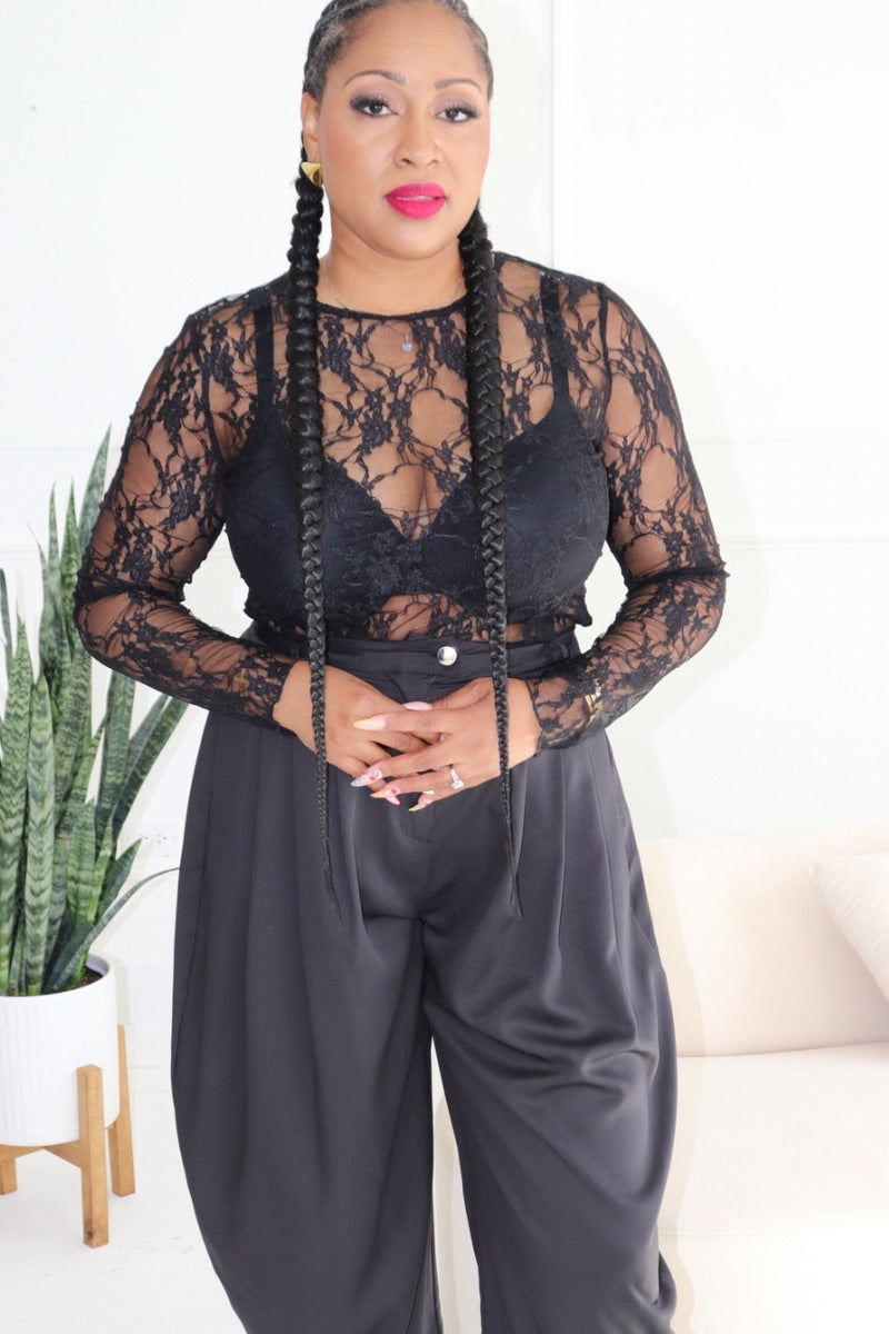 Say Less Lace Top