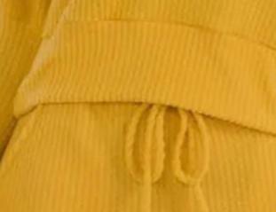 Fabric details mustard 2-piece jogger set with long sleeve top from Adrienne Rebecca Boutique