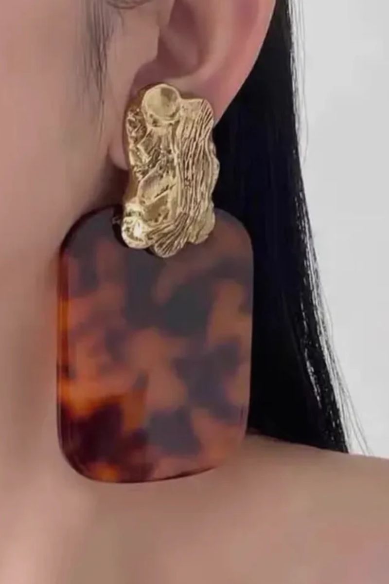 Tortoise Luxe Statement Earrings