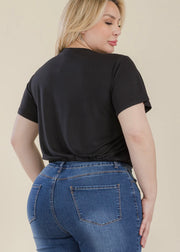 PLUS - Chic Ease Drawstring Tee