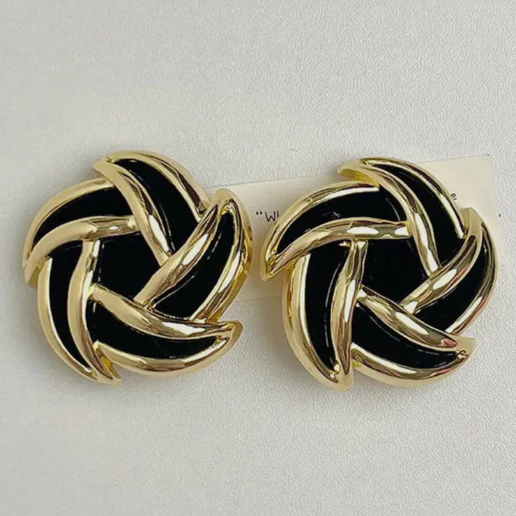 Bold Twist Knot Earrings
