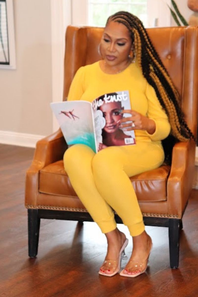 2 Pc Top and Jogger Set - MUSTARD