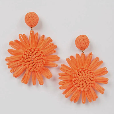 Sunburst Orange Blossom Earrings