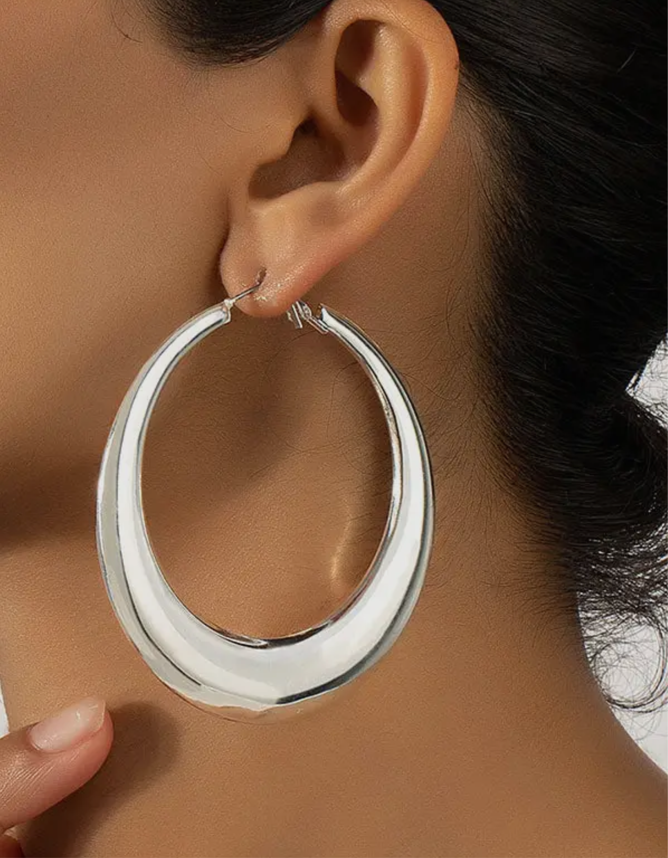 Luxe Eclipse Hoop Earrings - Gold or Silver