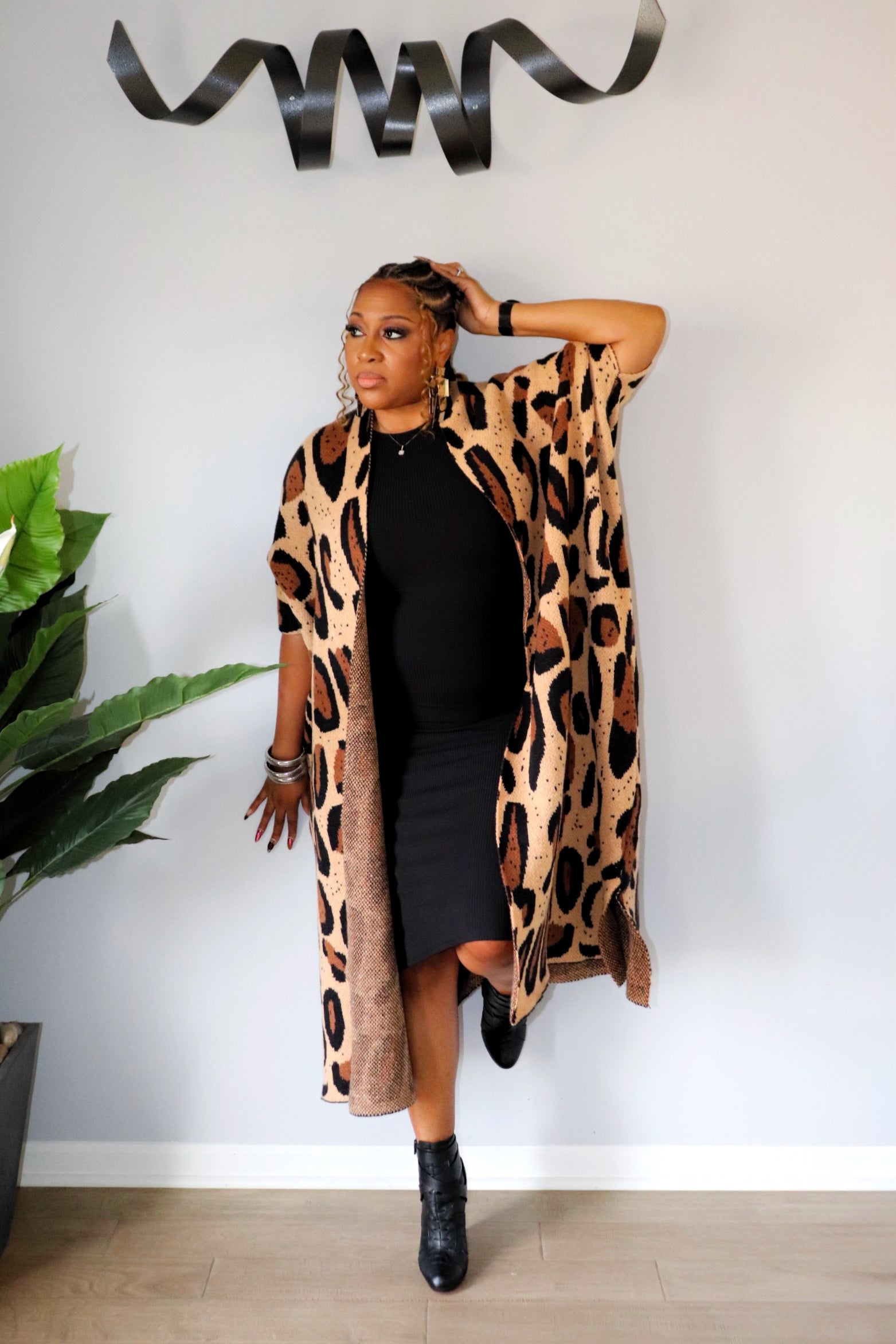 Leopard Statement Duster Cardigan