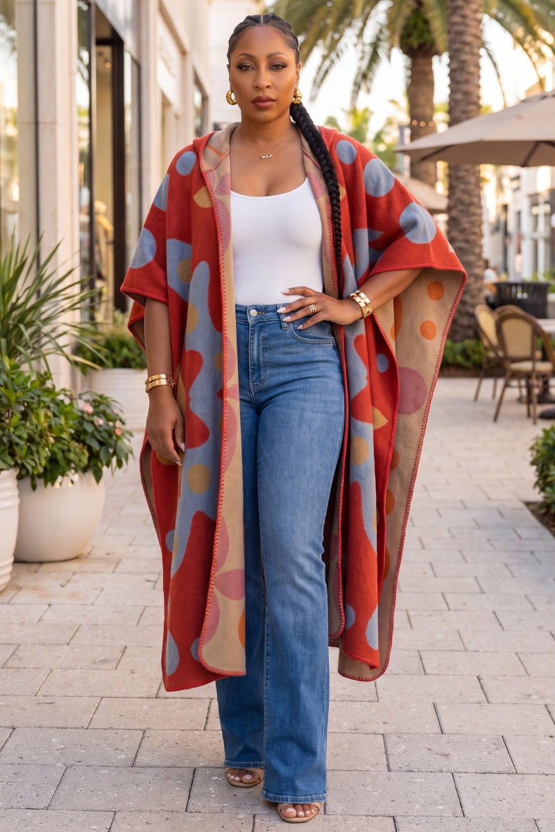 Autumn Muse Hooded Poncho