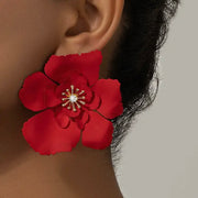 Flame Blossom Statement Earrings