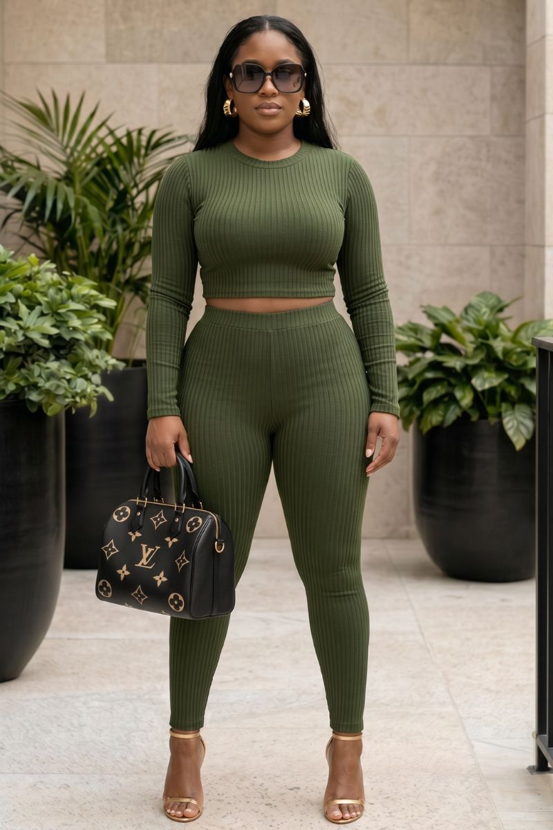 Booked & Busy Ribbed Set
