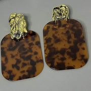 Tortoise Luxe Statement Earrings