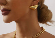 Gold Power Stud | Earrings