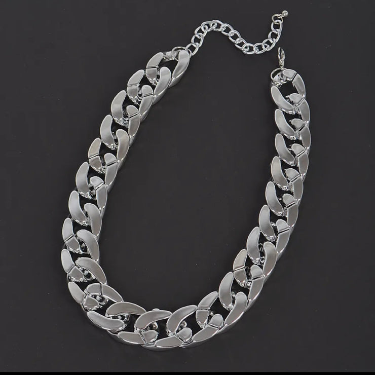 Luxury Plated Chunky Chain Necklace - 2 finishes