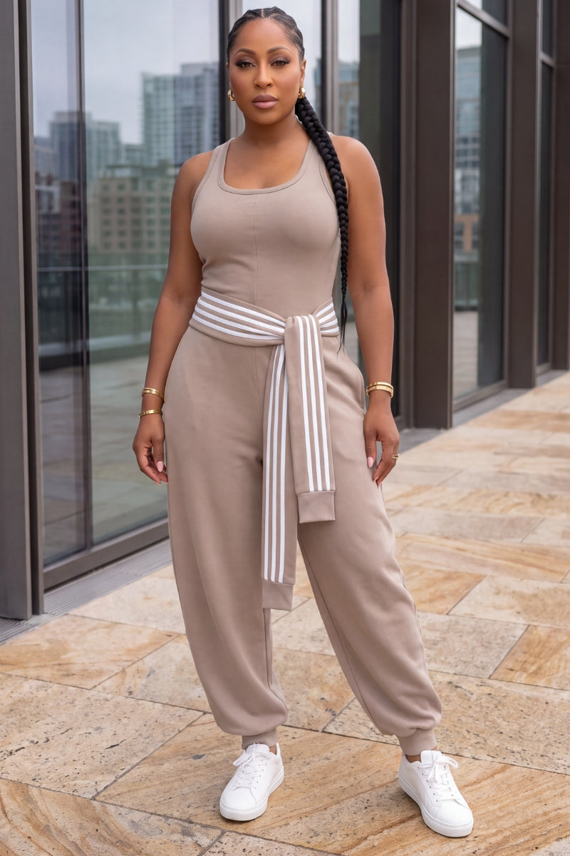 Elevated Essential Jumpsuit - MOCHA