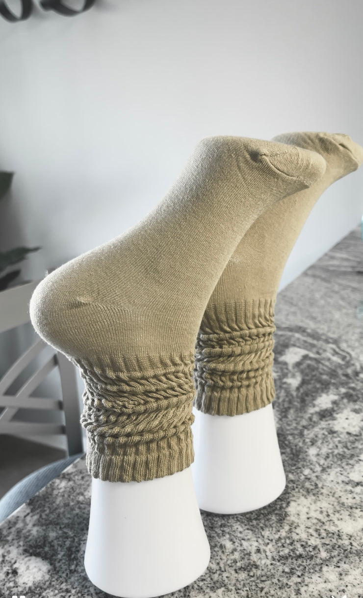 Medium Length Slouch / Scruch Socks - 7 COLORS