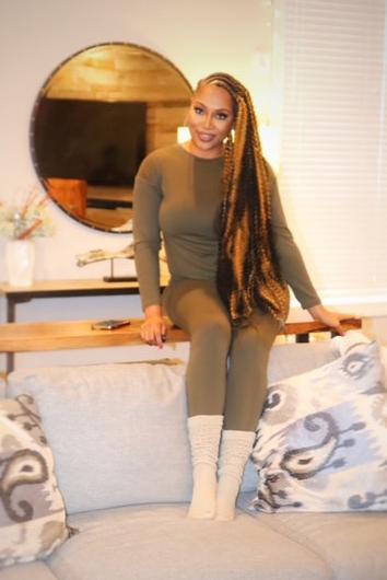 olive leggings set two piece lounge outfit round neck top and leggings Adrienne Rebecca Boutique comfy matching set women’s boutique fashion casual olive outfit everyday loungewear soft stretch set stylish basics neutral fashion set for women