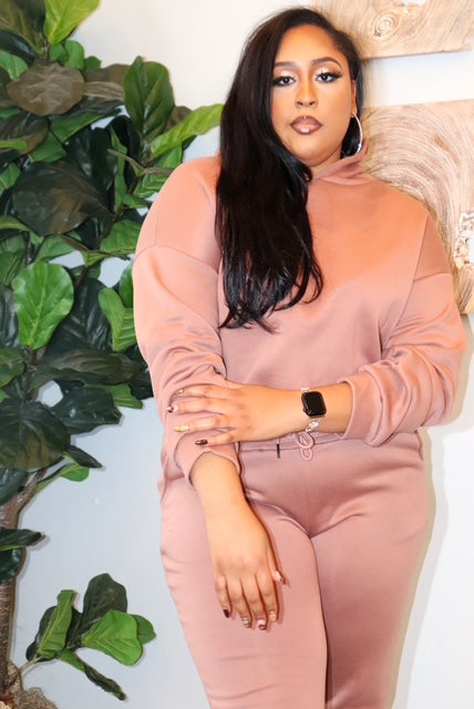 plus size mauve set crop hoodie jogger set plus size fashion Adrienne Rebecca Boutique comfy plus size outfit curvy girl lounge set matching plus size sweatsuit plus size crop hoodie and pants soft plus size loungewear plus size two piece set for women
