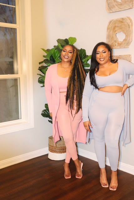 Grey 3-Piece Seamless Lounge Set Adrienne Rebecca – Shop