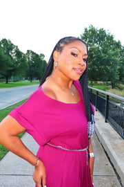 PLUS SIZE - Raspberry Grace Dress