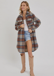 Rust & Stone Plaid Shacket