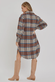 Rust & Stone Plaid Shacket
