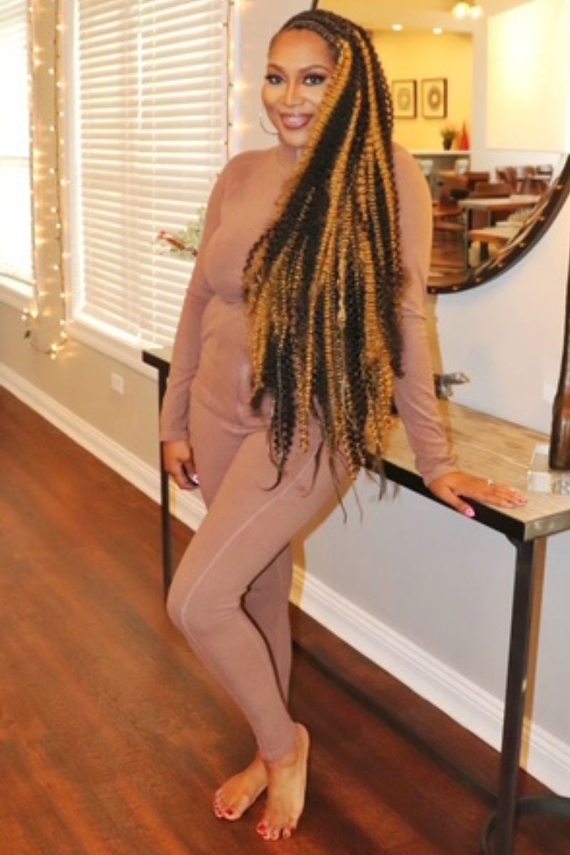 Soft Knit Zip Up Jacket and Leggings Set - MOCHA