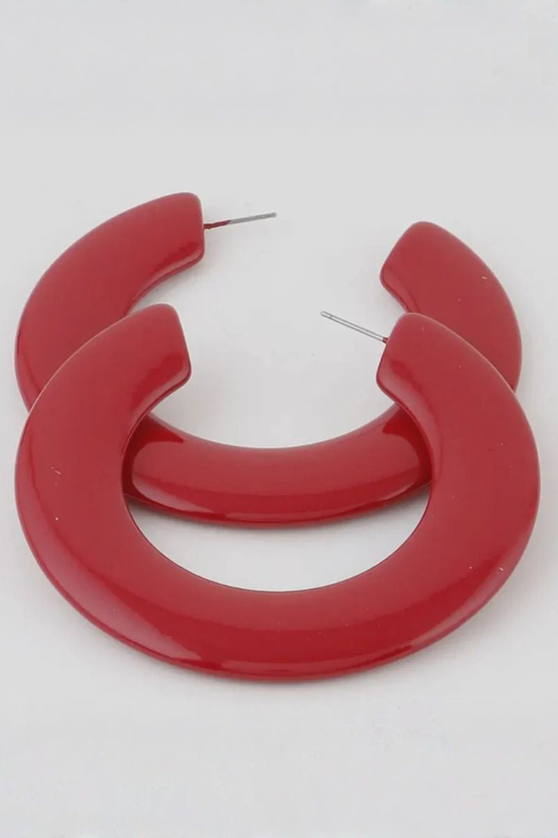 Chunky Gloss Hoops - 3 colors