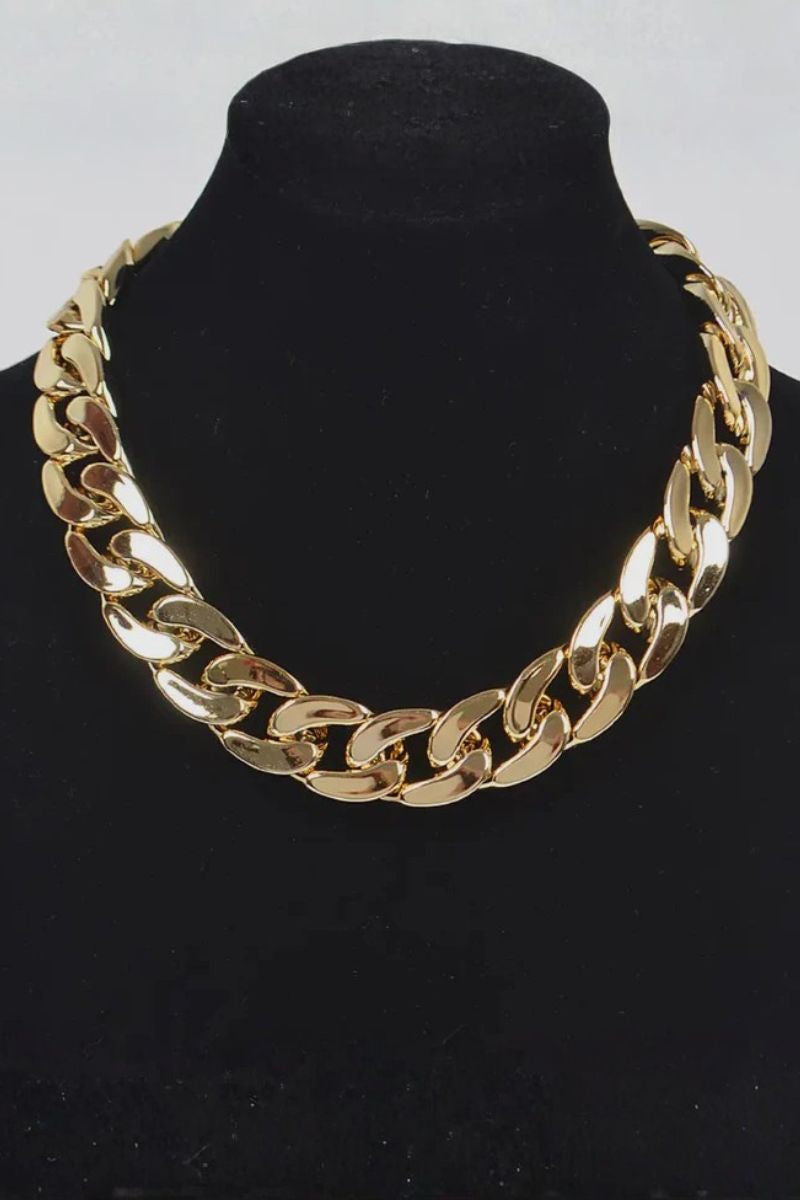 Luxury Plated Chunky Chain Necklace - 2 finishes