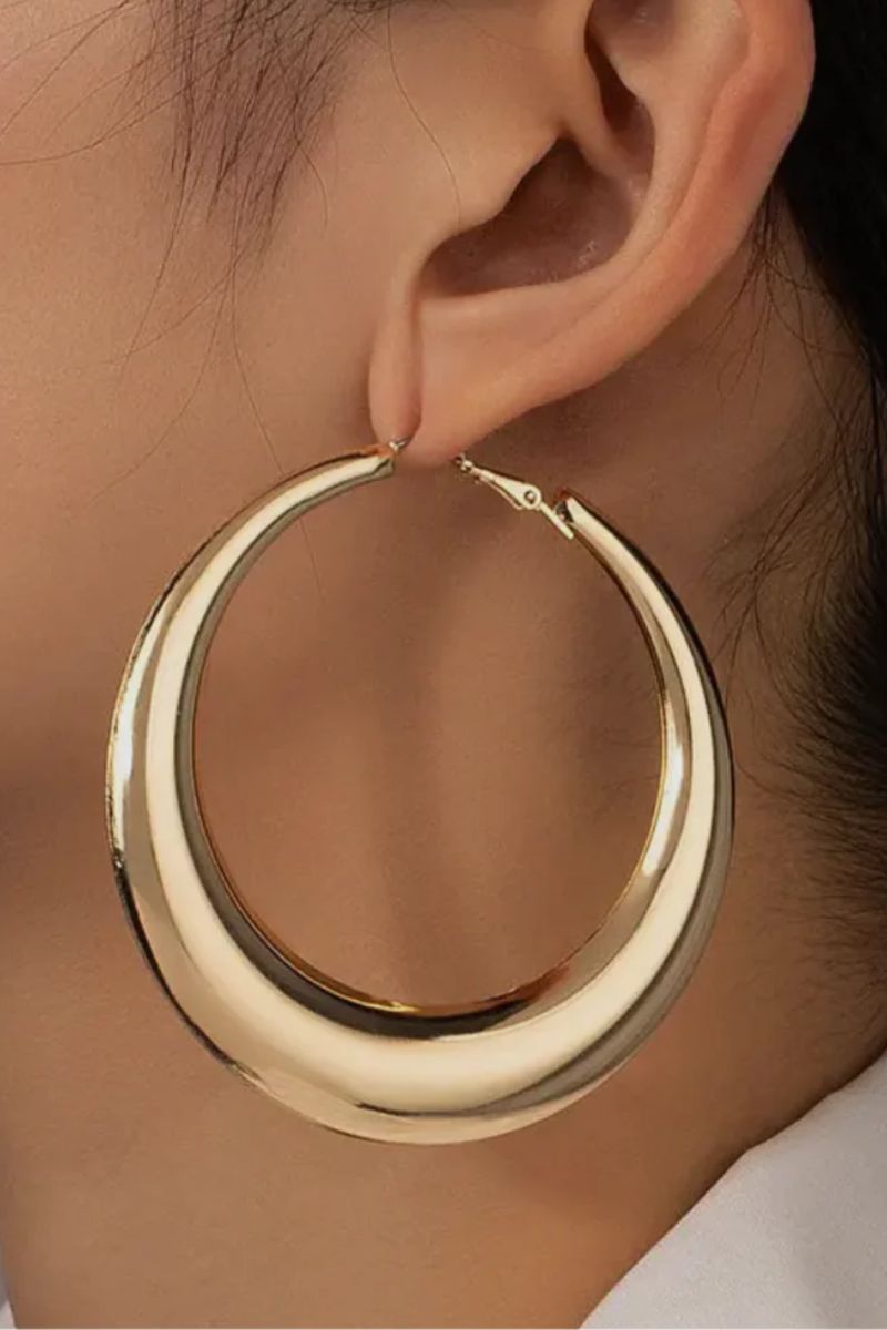 Luxe Eclipse Hoop Earrings - Gold or Silver