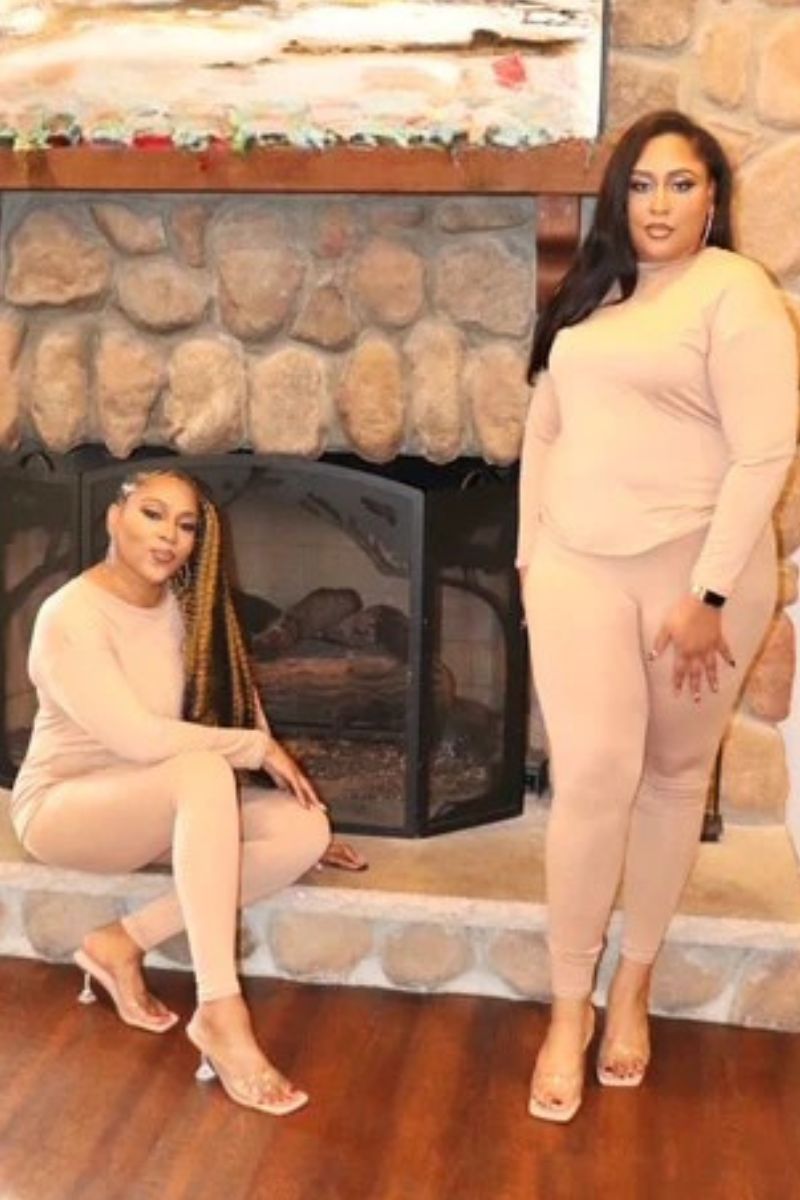 2 Piece Round Neck Leggings Set - MOCHA