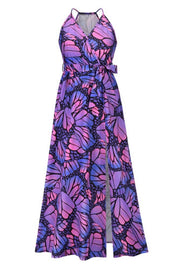 viola | halter sleeveless floral dress