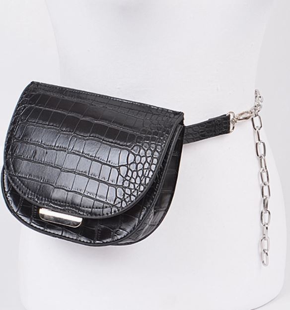 Black fanny pack waist bag